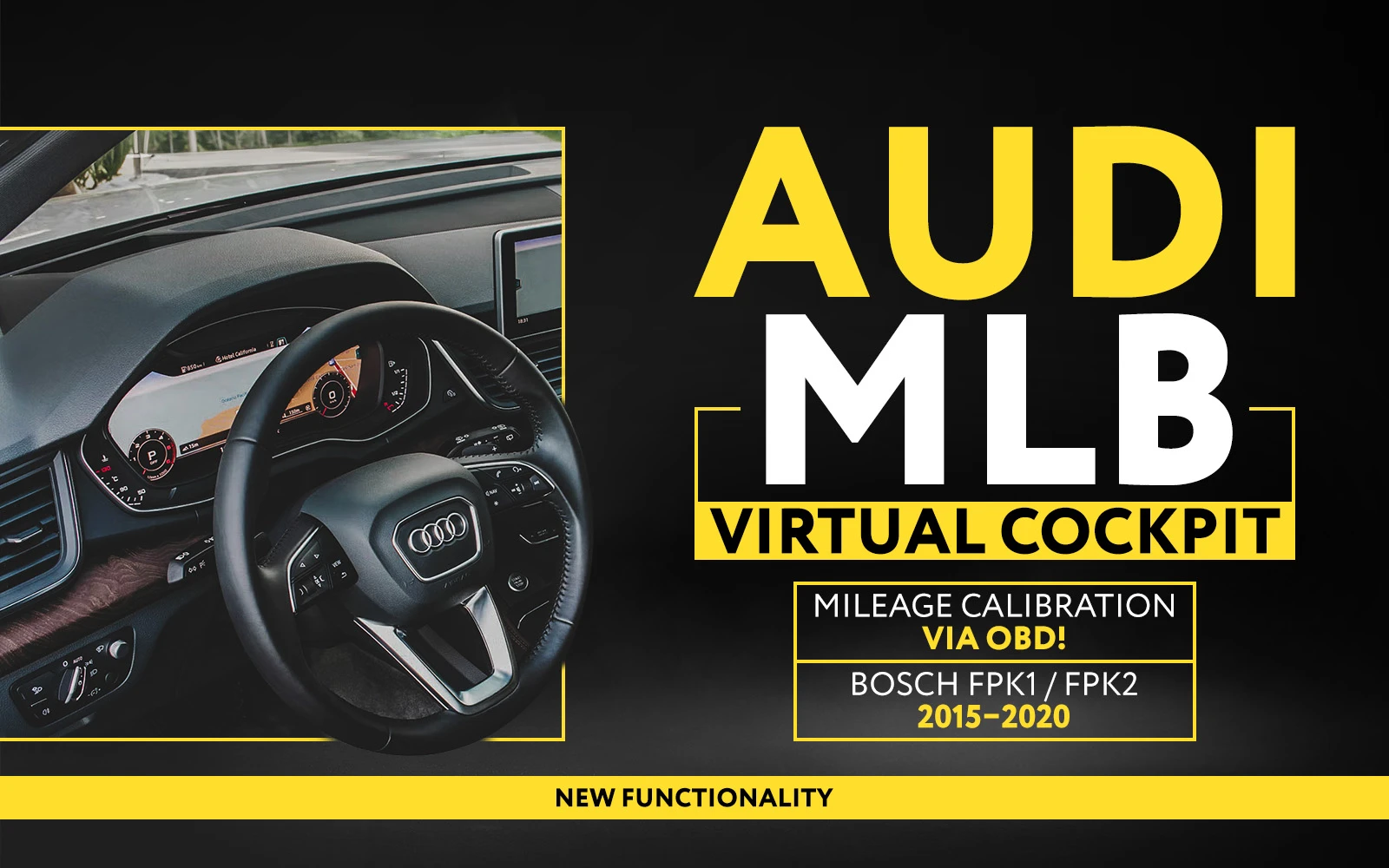 BREAKING NEWS: Audi MLB Virtual Cockpit Mileage Calibration Completely by OBD!