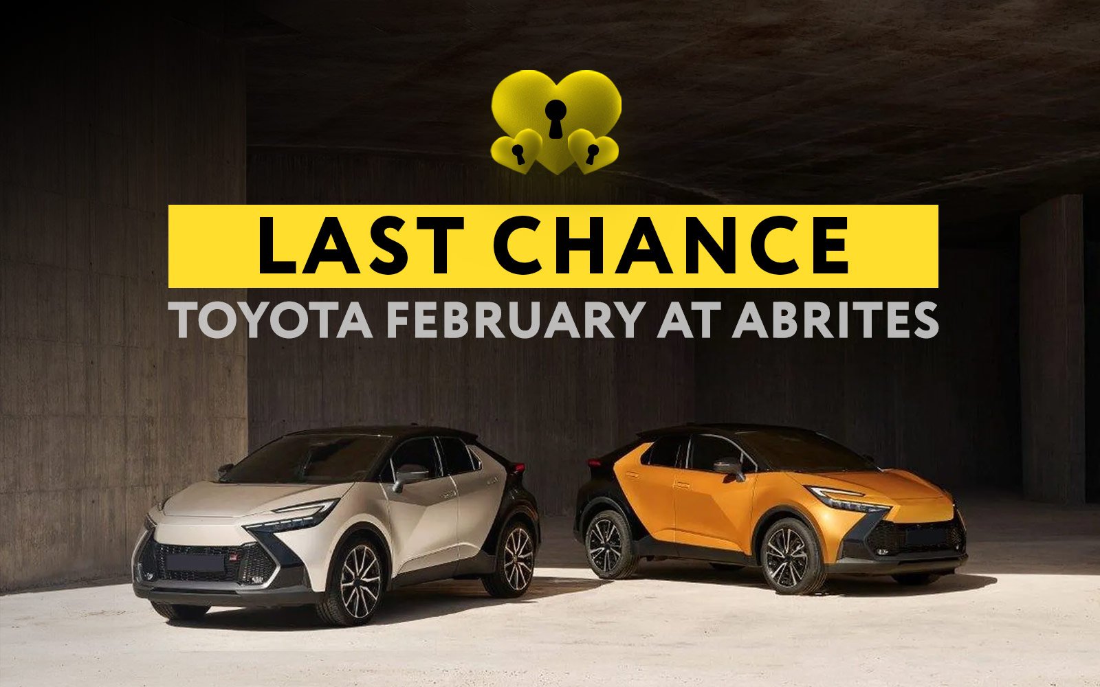 LAST CHANCE! THE TOYOTA LOVE AT FIRST KEY ABRITES FEBRUARY PROMO IS ENDING TONIGHT!