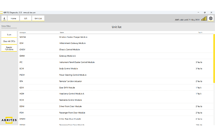 A computer screen with a list of items on it. Description generated by AI