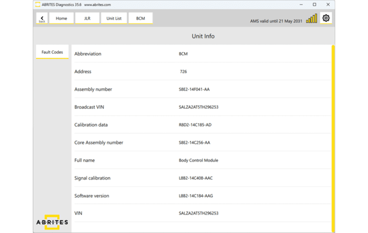 A computer screen with a list of information. Description generated by AI