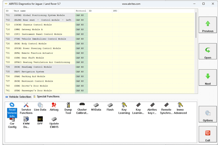 A computer screen displaying a list of vehicles. AI generated content