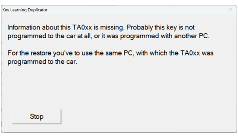 A computer screen displays a message about the TAXX missing. AI generated content
