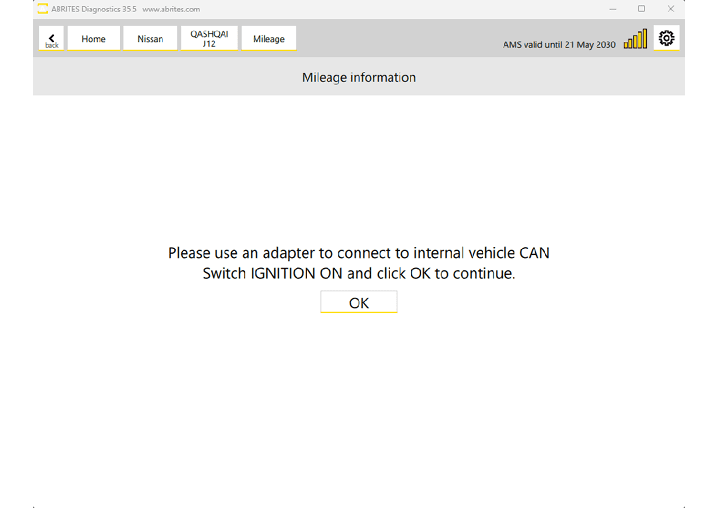 A computer screen with a message asking for a switch to ignition on. AI generated content
