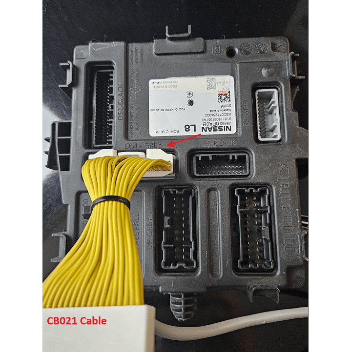 A computer cable with a yellow cord and a white plug. AI generated content