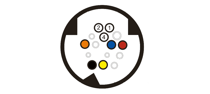 A white circle with a black and orange circle in the middle. AI generated content